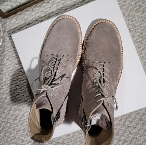 Vince Cabria Lace Up Suede Boot LT Smokewood 9.5 - Picture 6 of 11